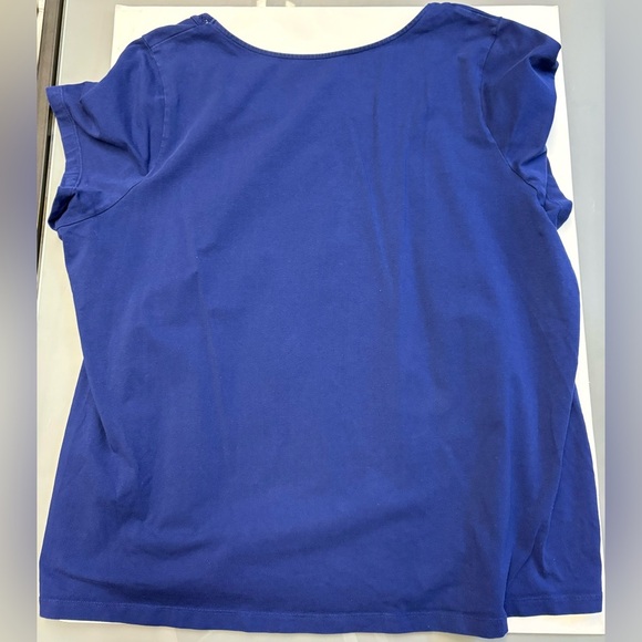 Pennington's royal blue short sleeve casual plus size 3X women's blouse top - Picture 3 of 7